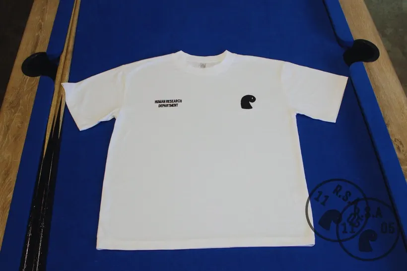 Human Research Department T-shirt in white with embroidered mark